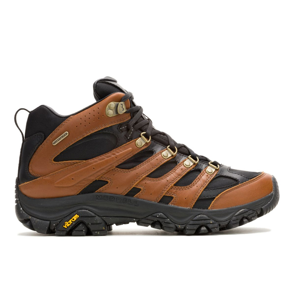 Men - Moab 3 Luxe Leather Mid Waterproof - Boots | Merrell for Sale
