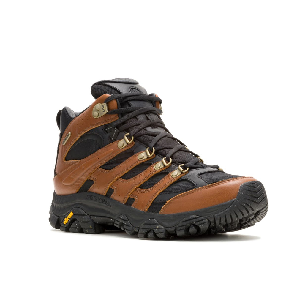 Men - Moab 3 Luxe Leather Mid Waterproof - Boots | Merrell for Sale